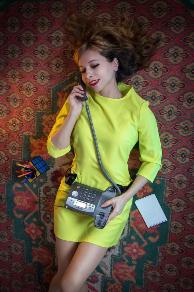 woman, pose, phone, retro, vintage, communication, young woman, carpet, on the floor, lie, 80s, 90s, handset phone, chat on the phone, push-button telephone, landline phone, landline telephone, talking on the phone, connection, talking, hello, communication virtual, app, in touch, chatting with a friend, carpet, 90s, 90s, 90s, 90s, 90s, landline phone, hello